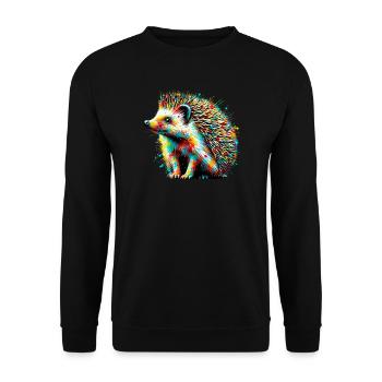 Igel - Unisex Pullover - Schwarz - Vorne - Alina (178cm) & Michal (187cm)