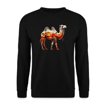 Chameau - Sweat-shirt Unisexe - noir - Devant - Alina (178cm) & Michal (187cm)