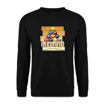 Billard - Unisex Pullover - Schwarz - Vorne - Alina (178cm) & Michal (187cm)