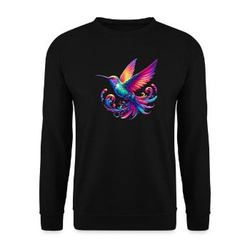Kolibri - Unisex Pullover - Schwarz - Vorne - Alina (178cm) & Michal (187cm)