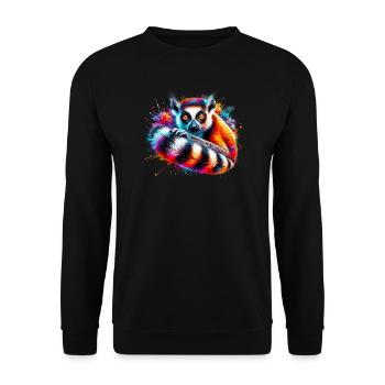 Lemur - Unisex Sweatshirt - black - Front - Alina (178cm) & Michal (187cm)
