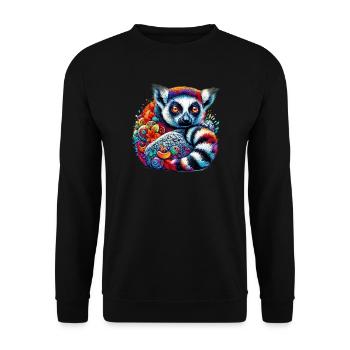 Lemur - Unisex Sweatshirt - black - Front - Alina (178cm) & Michal (187cm)