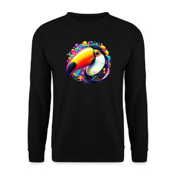 Toucan - Sweat-shirt Unisexe - noir - Devant - Alina (178cm) & Michal (187cm)