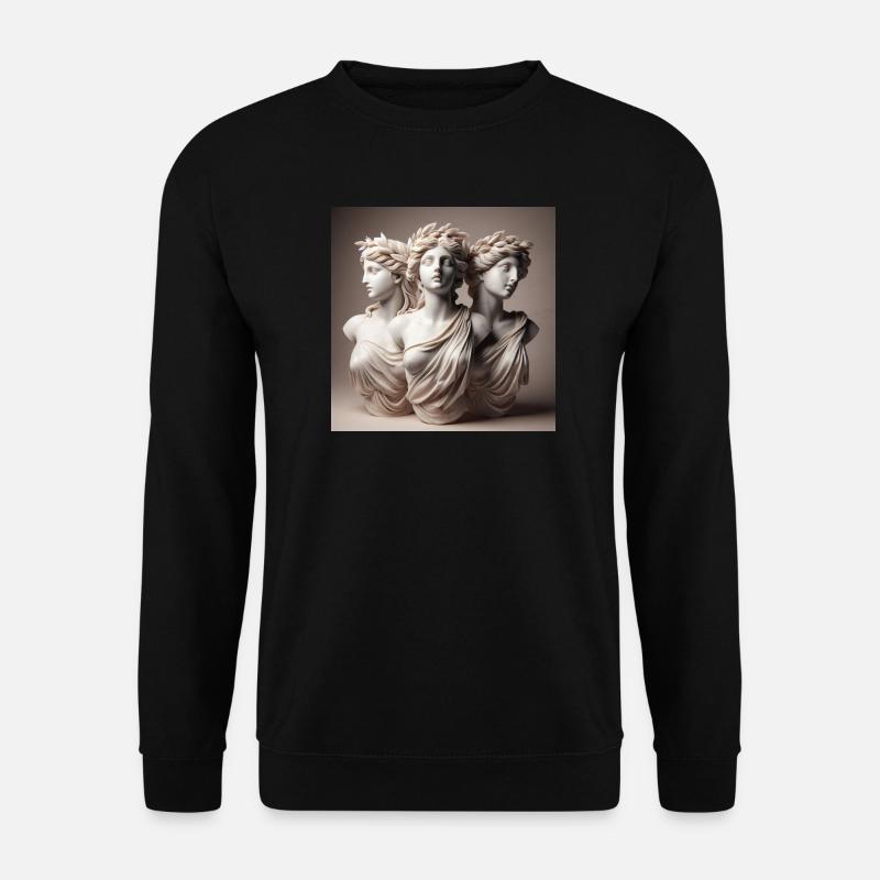 Griechische Skulpturen - Unisex Pullover - Schwarz