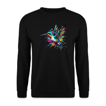 Kolibri - Unisex Pullover - Schwarz - Vorne - Alina (178cm) & Michal (187cm)