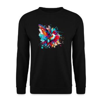 Kolibri - Unisex Pullover - Schwarz - Vorne - Alina (178cm) & Michal (187cm)