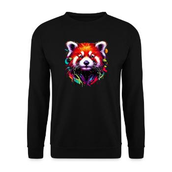 Petit panda - Sweat-shirt Unisexe - noir - Devant - Alina (178cm) & Michal (187cm)