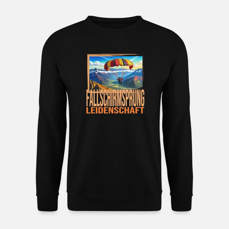 Fallschirmsprung Leidenschaft - Unisex Pullover - Schwarz