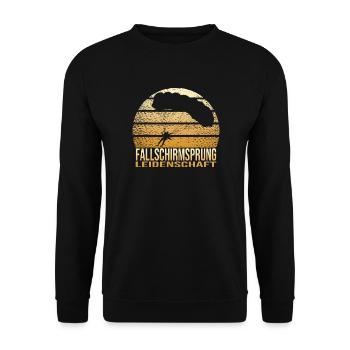 Fallschirmsprung Leidenschaft - Unisex Pullover - Schwarz - Vorne - Alina (178cm) & Michal (187cm)
