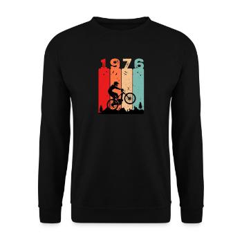 Vintage 1976 - Unisex Pullover - Schwarz - Vorne - Alina (178cm) & Michal (187cm)