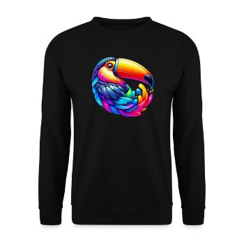 Toucan - Unisex Sweatshirt - black - Front - Alina (178cm) & Michal (187cm)