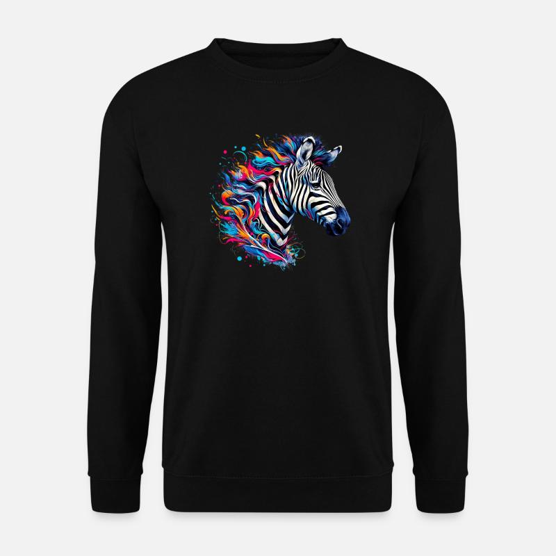 Zebra - Unisex Sweatshirt - black