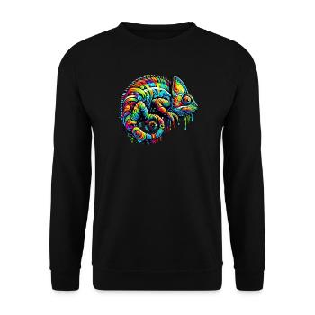 Caméléon - Sweat-shirt Unisexe - noir - Devant - Alina (178cm) & Michal (187cm)