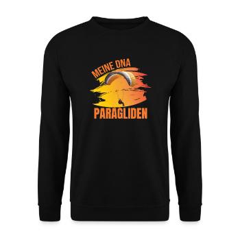 Meine DNA - Paragliden - Unisex Pullover - Schwarz - Vorne - Alina (178cm) & Michal (187cm)