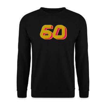 60. 60 YEARS. 60th ANNIVERSARY. 60TH BIRTHDAY. - Unisex Sweatshirt - black - Front - Alina (178cm) & Michal (187cm)