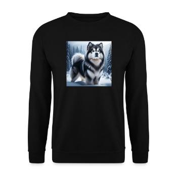 Malamute d’Alaska - Sweat-shirt Unisexe - noir - Devant - Alina (178cm) & Michal (187cm)