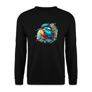 Martin-pêcheur - Sweat-shirt Unisexe - noir - Devant - Alina (178cm) & Michal (187cm)