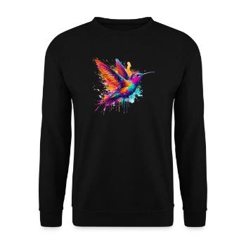 Kolibri - Unisex Pullover - Schwarz - Vorne - Alina (178cm) & Michal (187cm)