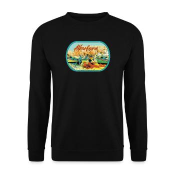 Albufeira Plage des Pêcheurs, praia dos pescadores - Sweat-shirt Unisexe - noir - Devant - Alina (178cm) & Michal (187cm)