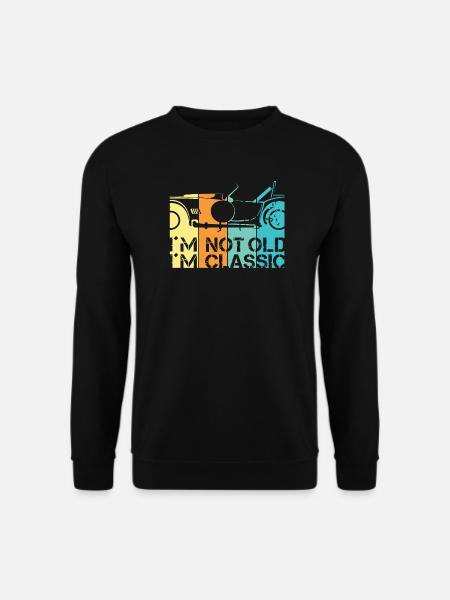 lustige Sprüche Alter Klassiker Auto Oldtimer Logo - Unisex Pullover - Schwarz