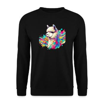 Alpaka - Unisex Pullover - Schwarz - Vorne - Alina (178cm) & Michal (187cm)