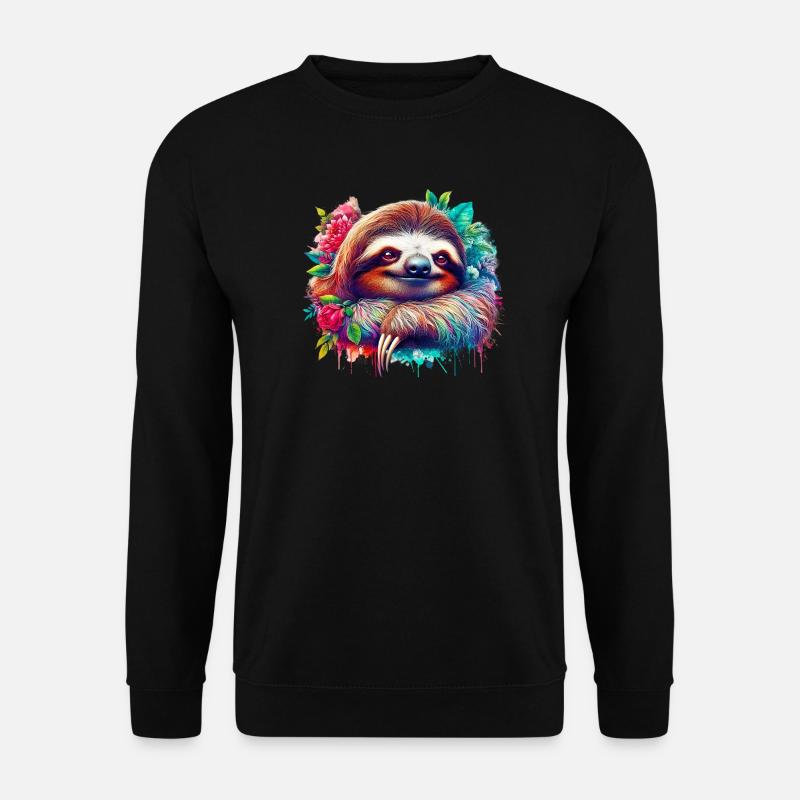 Faultier - Unisex Pullover - Schwarz
