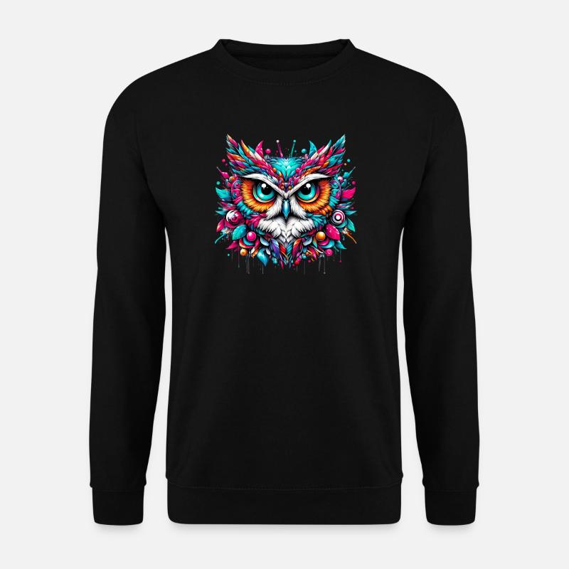 Eule - Unisex Pullover - Schwarz