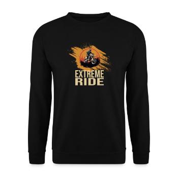 Extreme Ride - Motocross - Unisex Pullover - Schwarz - Vorne - Alina (178cm) & Michal (187cm)