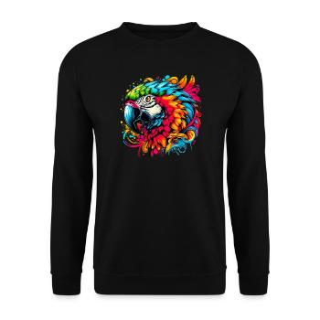 Parrot - Unisex Sweatshirt - black - Front - Alina (178cm) & Michal (187cm)