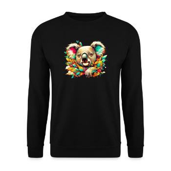 Koala - Sweat-shirt Unisexe - noir - Devant - Alina (178cm) & Michal (187cm)