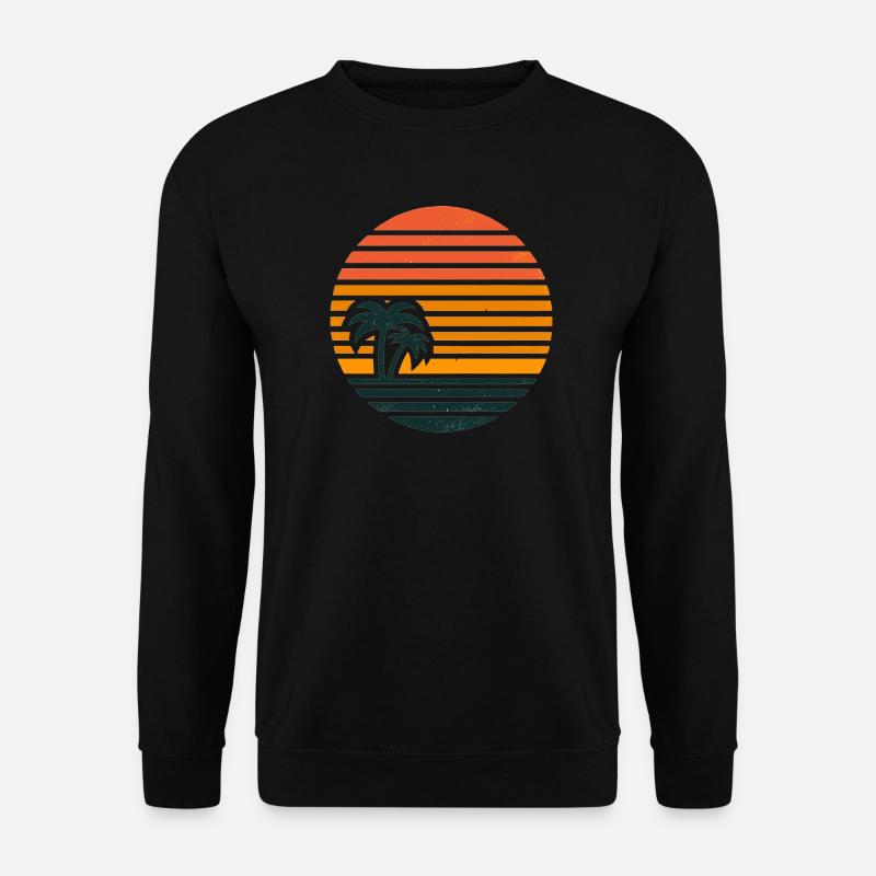 Sunset with palm trees - Unisex Sweatshirt - black