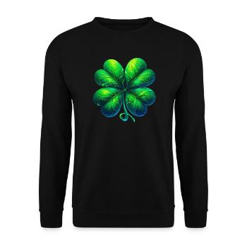 Trèfle à quatre feuilles - Sweat-shirt Unisexe - noir - Devant - Alina (178cm) & Michal (187cm)
