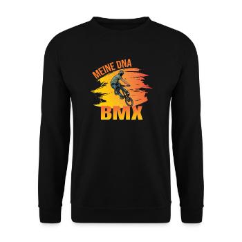 Meine DNA - BMX - Unisex Pullover - Schwarz - Vorne - Alina (178cm) & Michal (187cm)