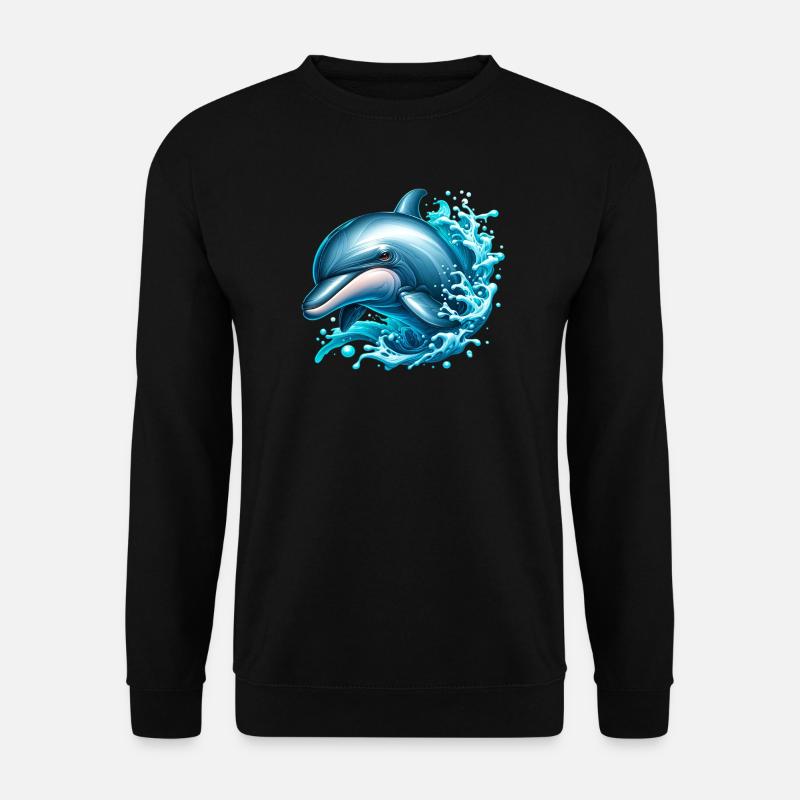 Delfin - Unisex Pullover - Schwarz