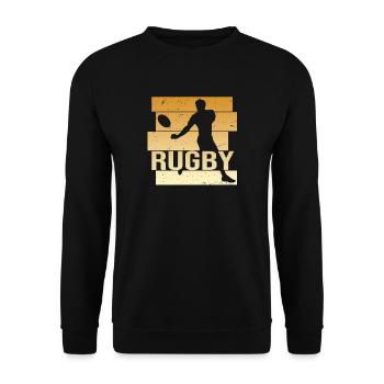 Rugby - Unisex Pullover - Schwarz - Vorne - Alina (178cm) & Michal (187cm)