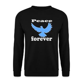 Oiseau de la Colombe de la Paix - Sweat-shirt Unisexe - noir - Devant - Alina (178cm) & Michal (187cm)