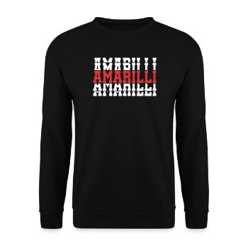 t-shirt amarilli t-shirt gift stacked text - Unisex Sweatshirt - black - Front - Alina (178cm) & Michal (187cm)
