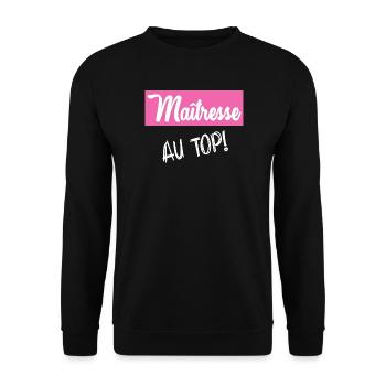 VIELEN DANK. GELIEBTE. DANKE HERRIN - Unisex Pullover - Schwarz - Vorne - Alina (178cm) & Michal (187cm)