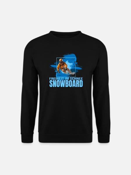 Freiheit im Schnee - Snowboard - Unisex Pullover - Schwarz