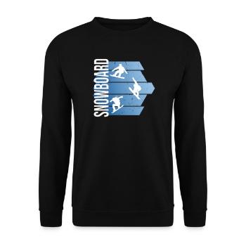 Snowboard - Unisex Pullover - Schwarz - Vorne - Alina (178cm) & Michal (187cm)