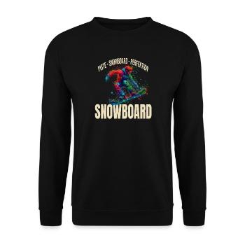 Piste - Snowboard - Perfektion - Unisex Pullover - Schwarz - Vorne - Alina (178cm) & Michal (187cm)