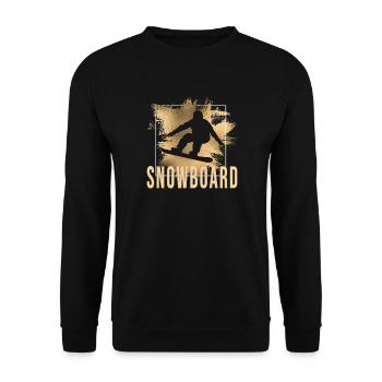 Snowboard - Unisex Pullover - Schwarz - Vorne - Alina (178cm) & Michal (187cm)