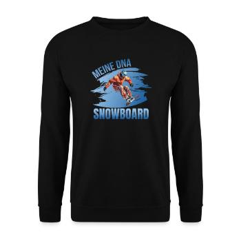 Meine DNA - Snowboard - Unisex Pullover - Schwarz - Vorne - Alina (178cm) & Michal (187cm)