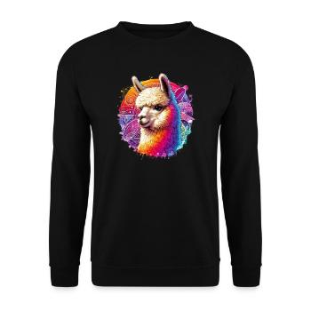 Alpaka - Unisex Pullover - Schwarz - Vorne - Alina (178cm) & Michal (187cm)