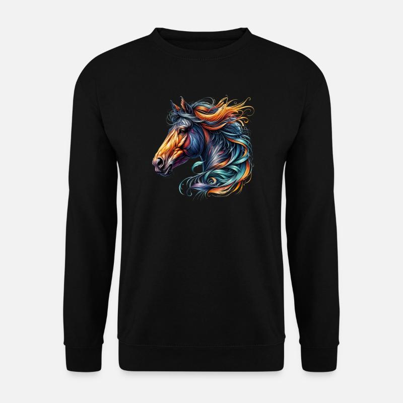 Pferd - Unisex Pullover - Schwarz