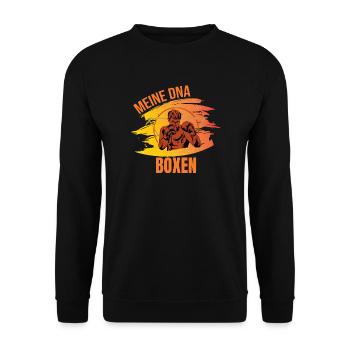 Meine DNA - Boxen - Unisex Pullover - Schwarz - Vorne - Alina (178cm) & Michal (187cm)