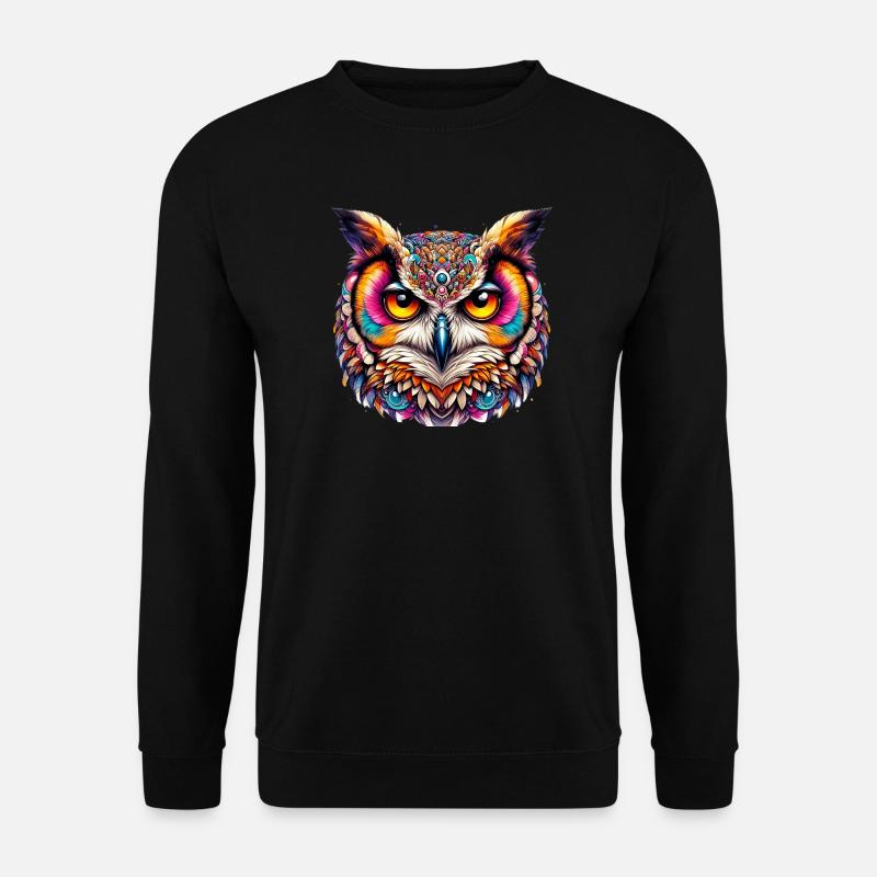 Owl - Unisex Sweatshirt - black