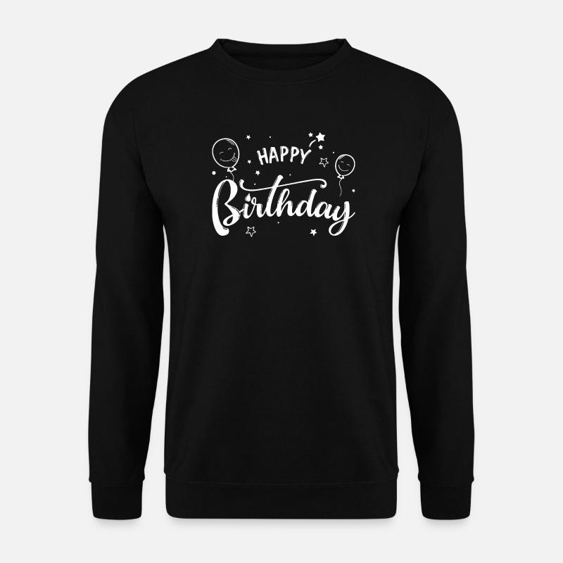 Birthday Balloons Script - Unisex Sweatshirt - black