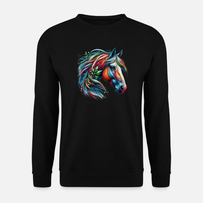 Pferd - Unisex Pullover - Schwarz
