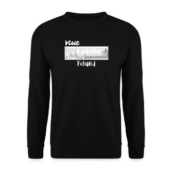 Visit Lublin Poland - Unisex Sweatshirt - black - Front - Alina (178cm) & Michal (187cm)